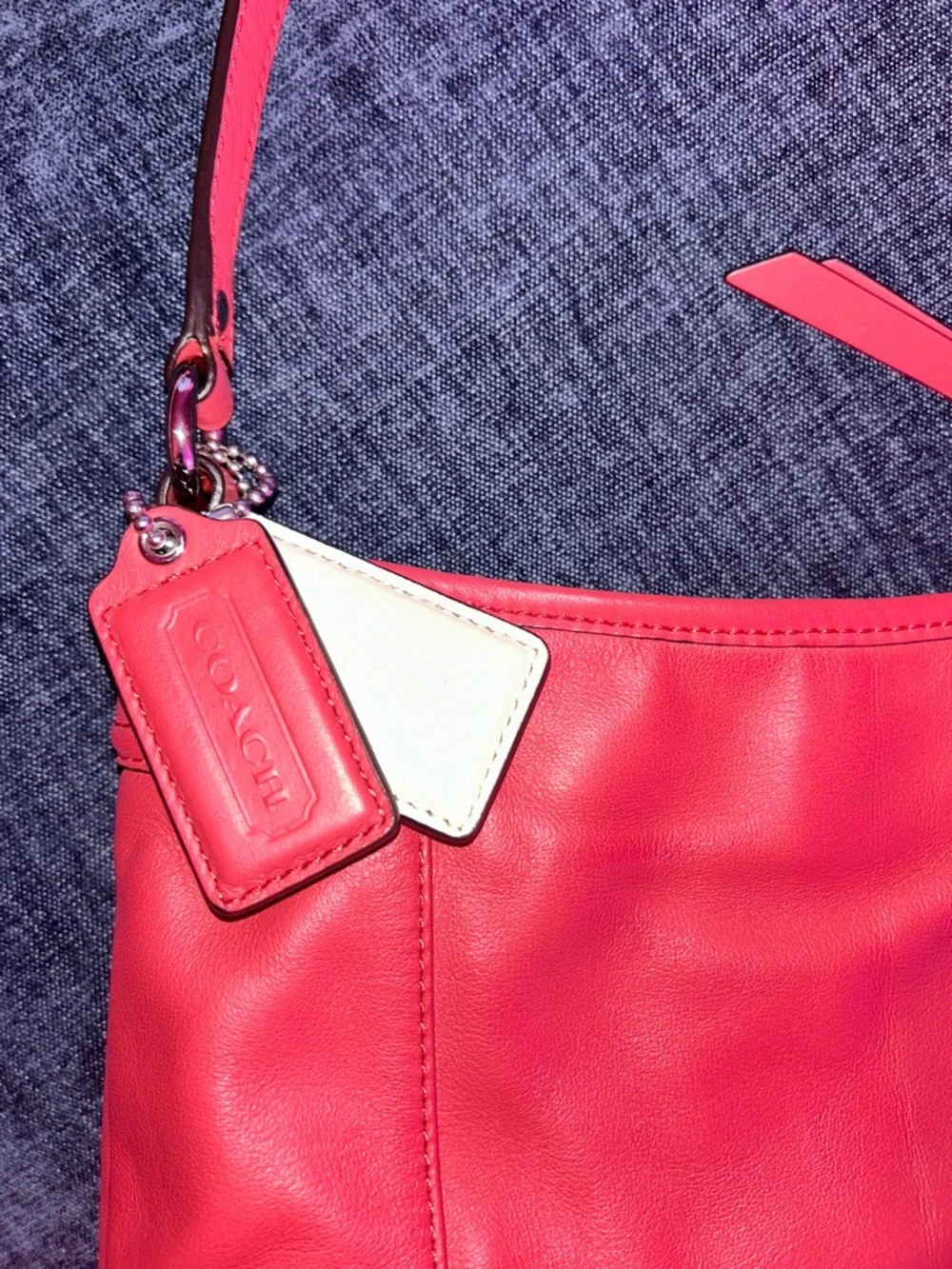 NWT Vintage Coach Pink Leather Shoulder Bag - Picture 4 of 9